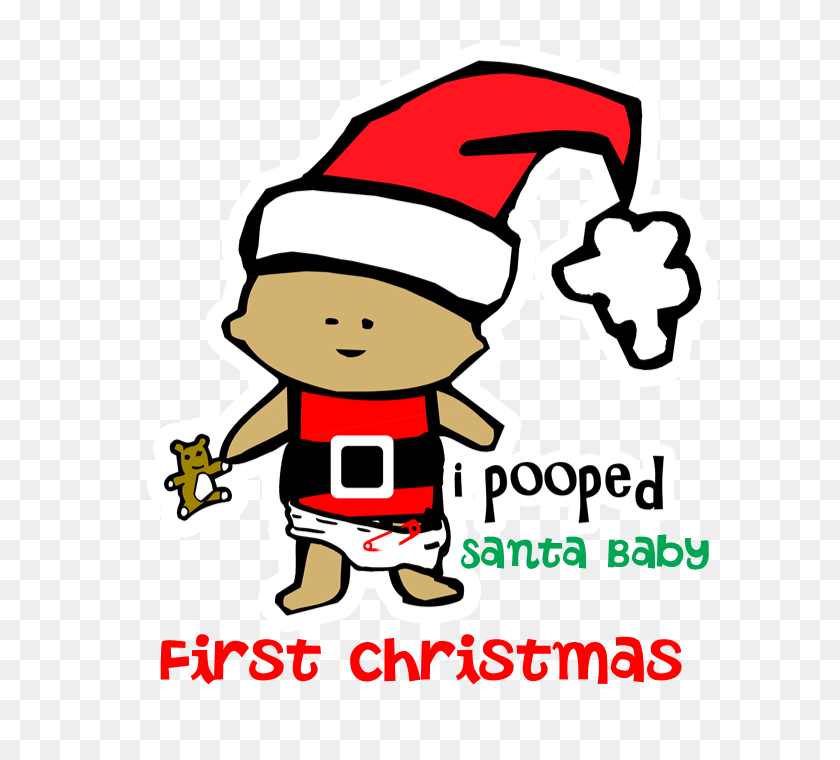 700x700 Customize Baby's First Christmas Woven Throw Pillo - Babys First Christmas Clipart