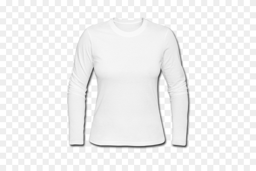 500x500 Customize Women's Blank Long Sleeve T Shirt Richard Network - Blank T Shirt PNG