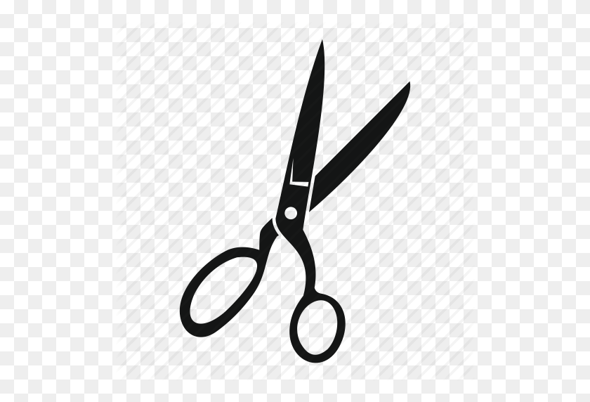 512x512 Cut, Design, Hair, Scissors, Sewing, Tailor, Tool Icon - Hair Scissors PNG