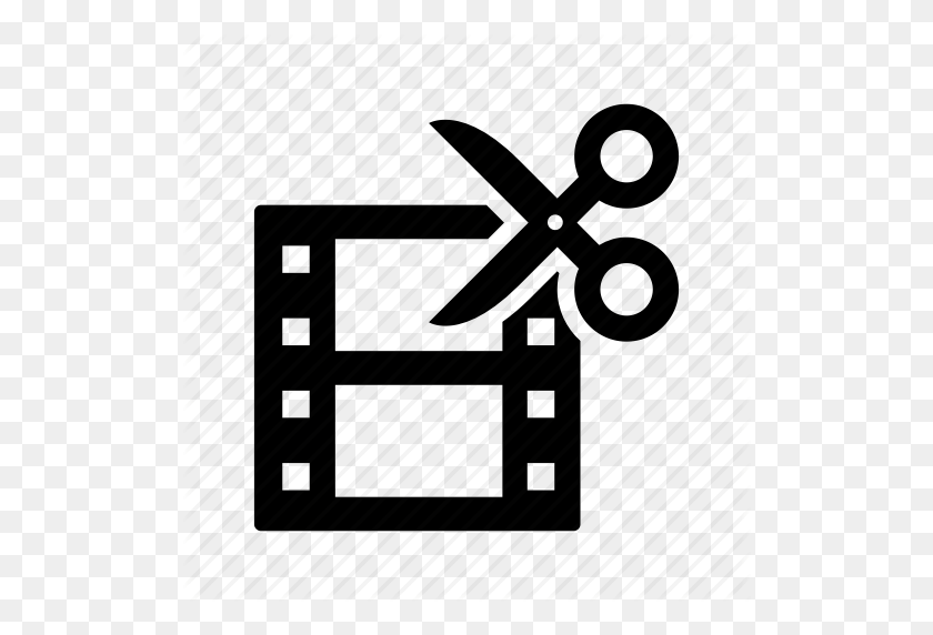512x512 Cut, Edit, Film, Scissors, Strip, Video Icon - Video Icon PNG