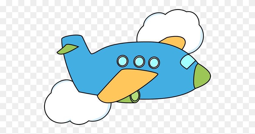 550x382 Lindo Avión Avión Volando A Través De Las Nubes Clipart Image - Sleeping Bag Clipart