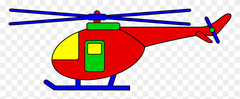 8532x3160 Cute Airplane Clip Art Little Red Helicopter - Zeppelin Clipart