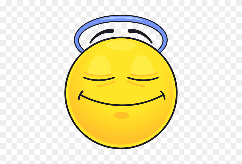 512x512 Cute Angel Emoticon - Angel Emoji PNG