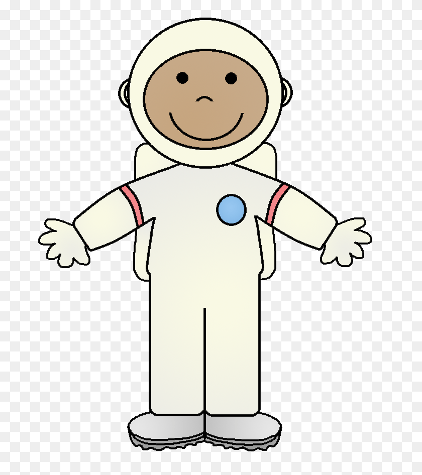 691x886 Cliparts De Astronauta Lindo - Clipart De Traje De Astronauta