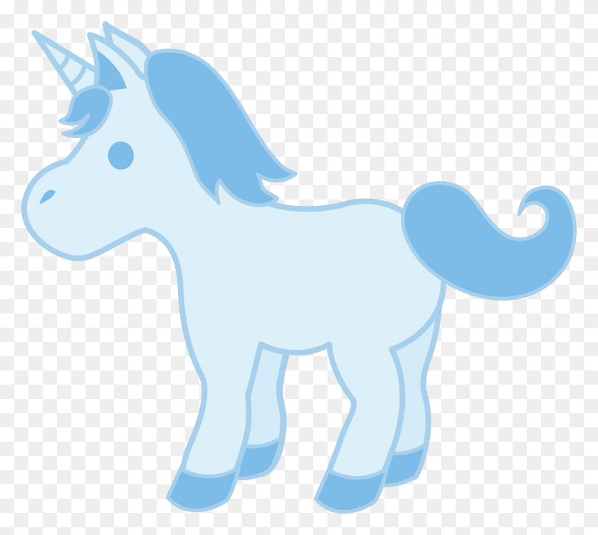 4926x4366 Cute Baby Blue Unicorn - Unicorn Silhouette PNG