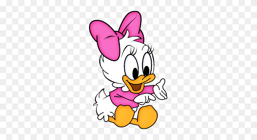 400x400 Lindo Bebé Daisy Duck Con Chupete Clipart - Pink Chupete Clipart