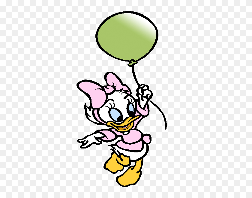 600x600 Cute Baby Daisy Duck With Pacifier Clipart - Baby Duck Clipart