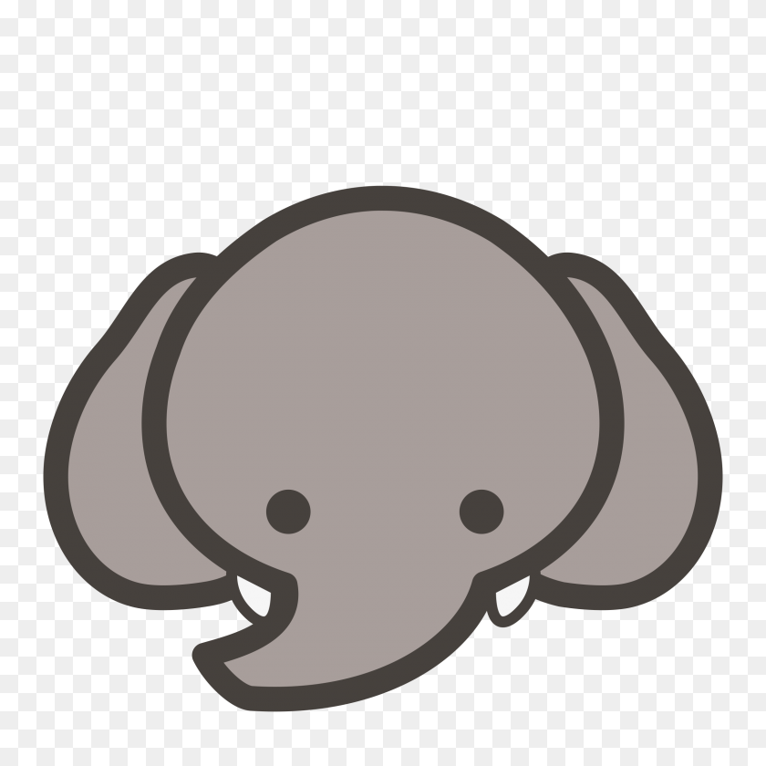 2400x2400 Lindo Bebé Elefantes Clipart Elefante Cara Montaña - Bebé Elefante Clipart