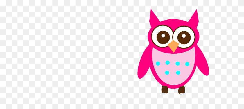 600x317 Cute Baby Owl Clipart Clip Art - Pink Owl Clipart