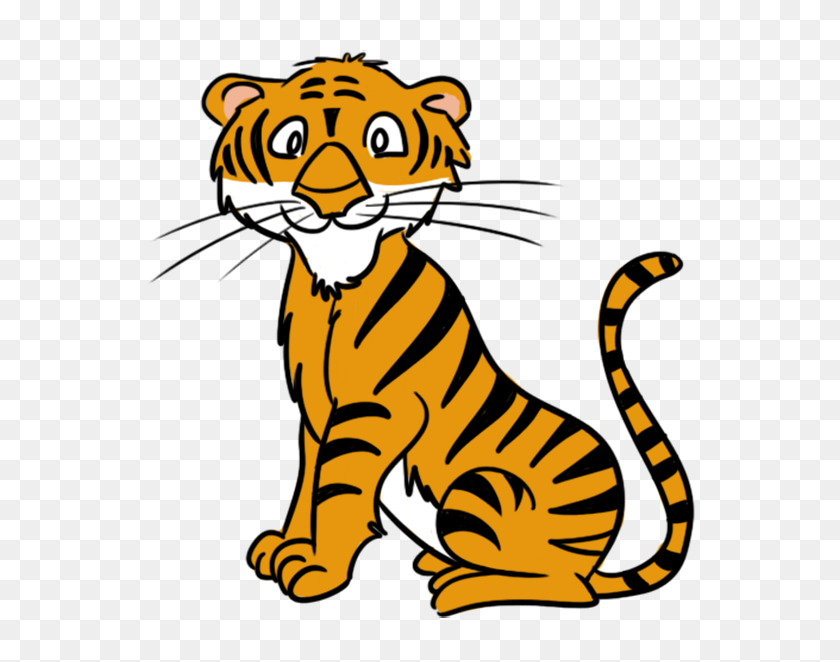 600x602 Cute Baby Tiger Clipart - Baby Seal Clipart