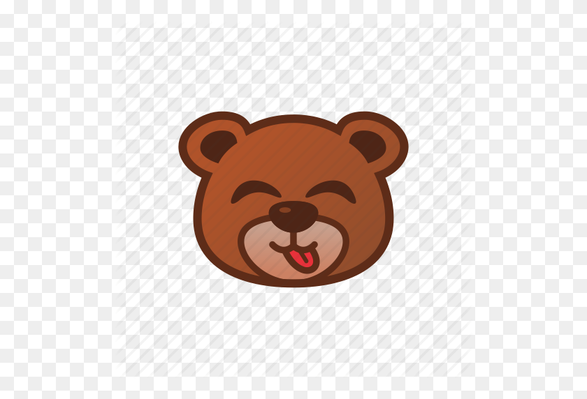 512x512 Cute Bear Emoticon' - Cute Bear PNG