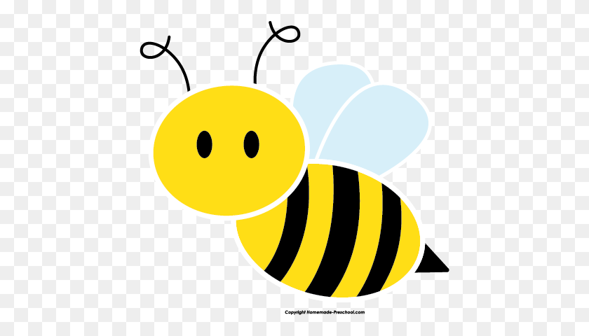 442x420 Cute Bee Clipart - Mozart Clipart