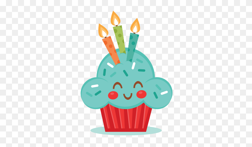 432x432 Cute Birthday Cupcake Scrapbook Cute Clipart - Birthday Cupcake PNG