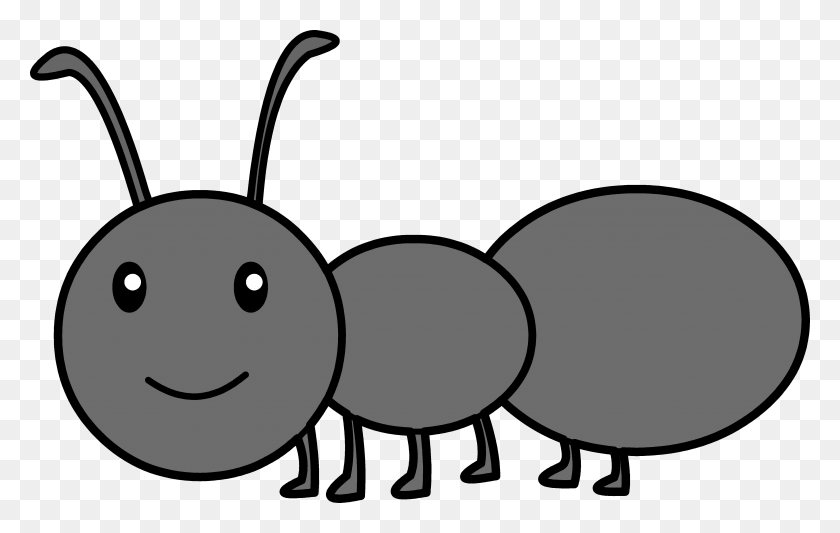 4989x3029 Cute Black Ant Clipart - Cute Insect Clipart