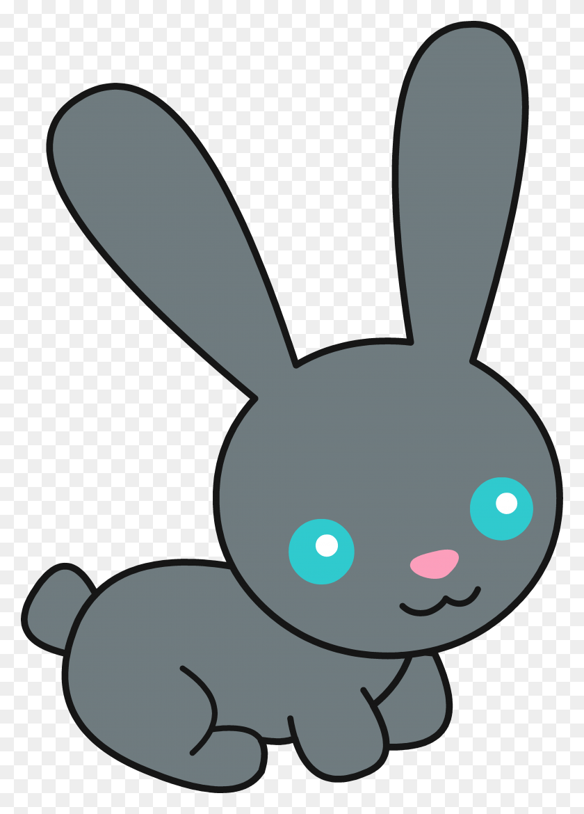 4018x5718 Милый Черный Кролик Кролик - Бесплатный Клипарт Кролик