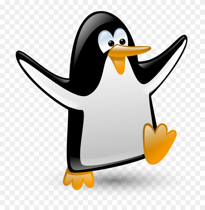 747x800 Cute Black Penguin With Red Bow Tie Free Clip Art Sweetclipart - Red Tie Clipart