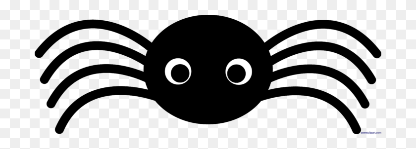 700x242 Cute Black Spider Clipart - Clipart De Tela De Araña En Blanco Y Negro