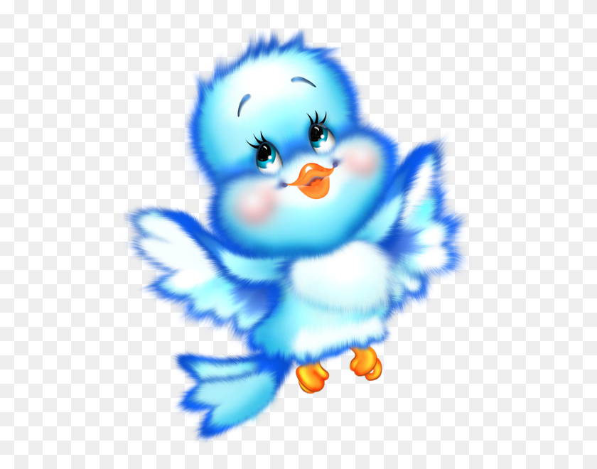491x600 Cute Blue Bird Cartoon Free Clipart Colored Animals Clip Art - Robin Bird Clipart