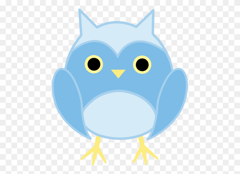 477x550 Cute Blue Owl - Blue Owl Clipart