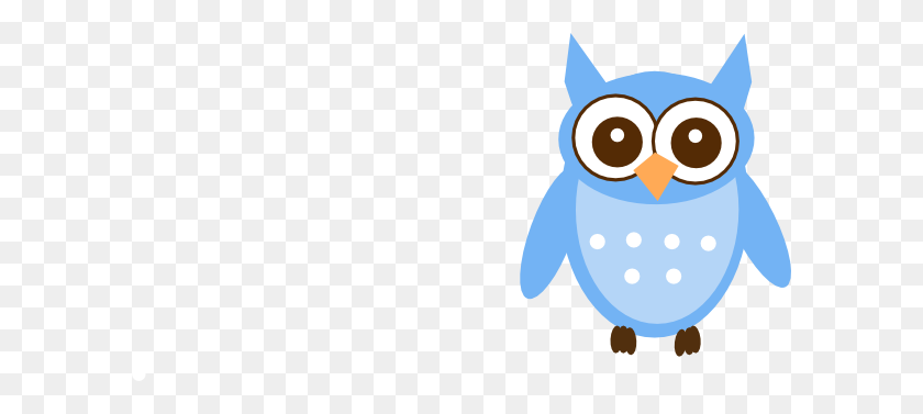 600x317 Cute Blue Owl Clip Art - Snowy Owl Clipart