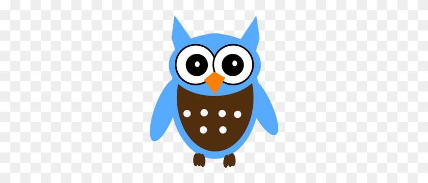 252x300 Cute Blue Owl Clip Art - Blue Owl Clipart