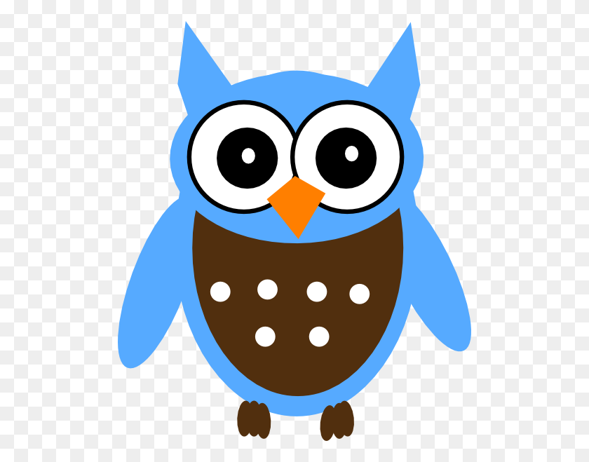 504x599 Cute Blue Owl Clip Art - Cute Math Clipart