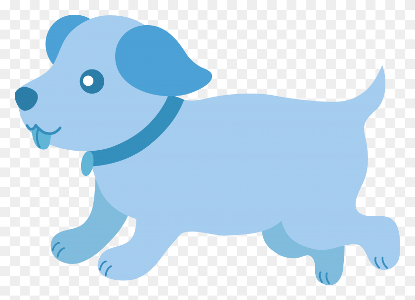 7297x5136 Cute Blue Puppy Running - Running Clipart