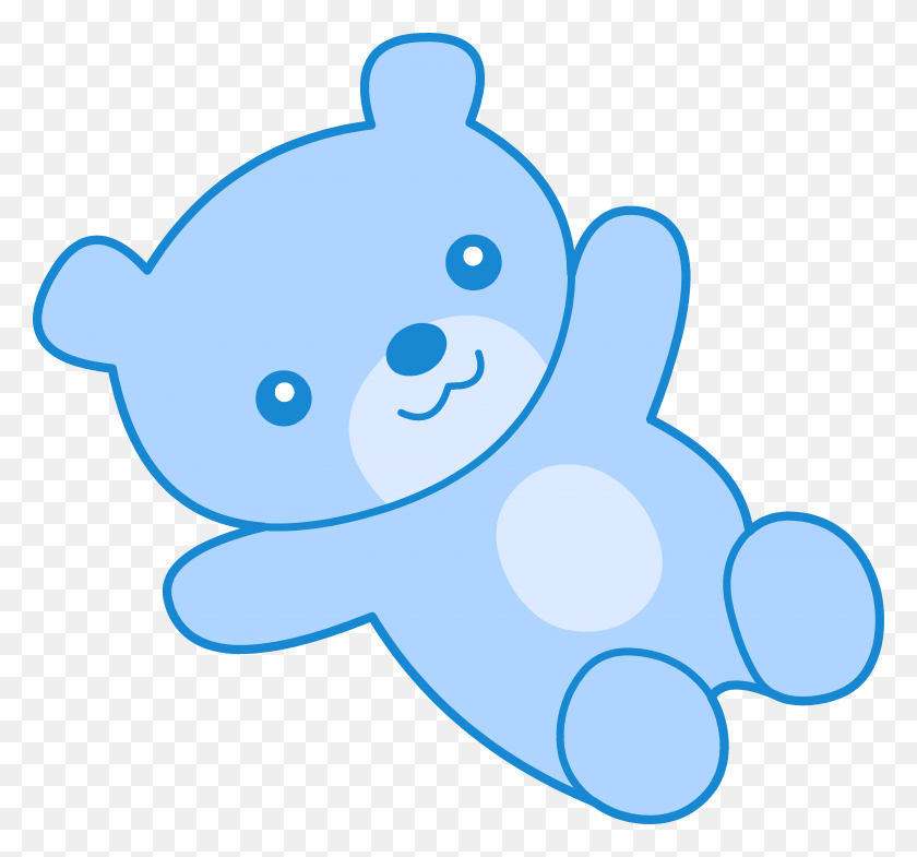 5120x4760 Cute Blue Teddy Bear Clipart - Baby Bear Clipart