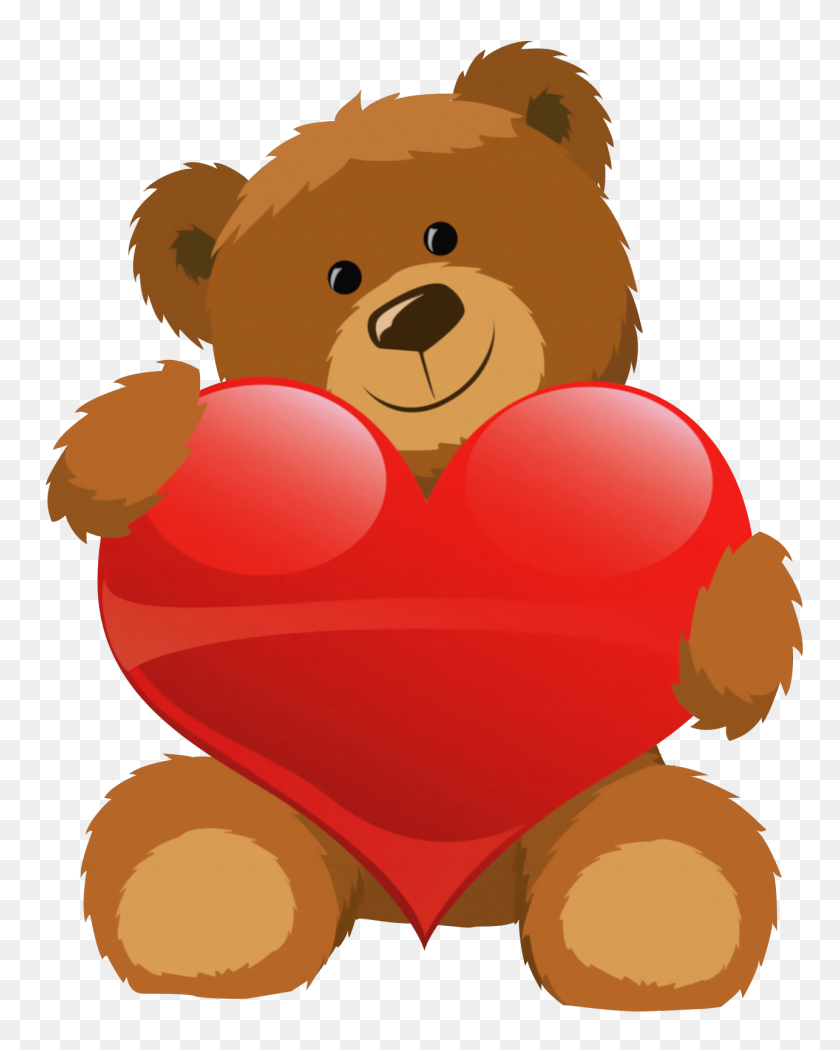 1285x1632 Cute Blue Teddy Bear Clipart - Heart Clipart Free