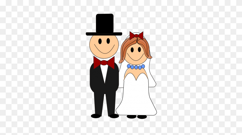 288x407 Cute Bride And Groom Clipart - Adulthood Clipart