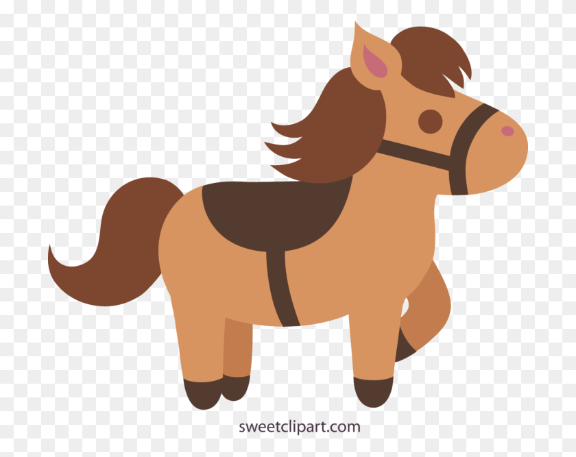 700x607 Симпатичная Коричневая Лошадь Картинки - Симпатичный Ананас Клипарт