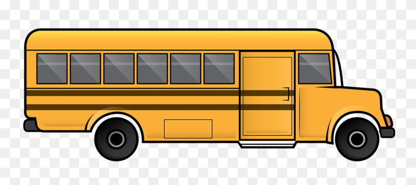 1000x405 Клипарт Симпатичный Автобус - Поднос Для Школьного Обеда