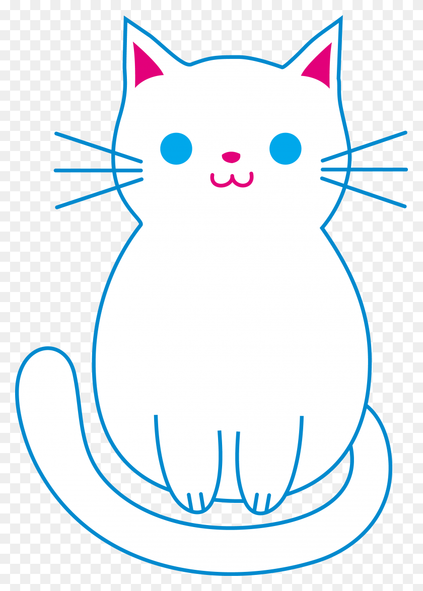 3528x5039 Cute Cartoon Cat Clipart - Cartoon Cat Clip Art