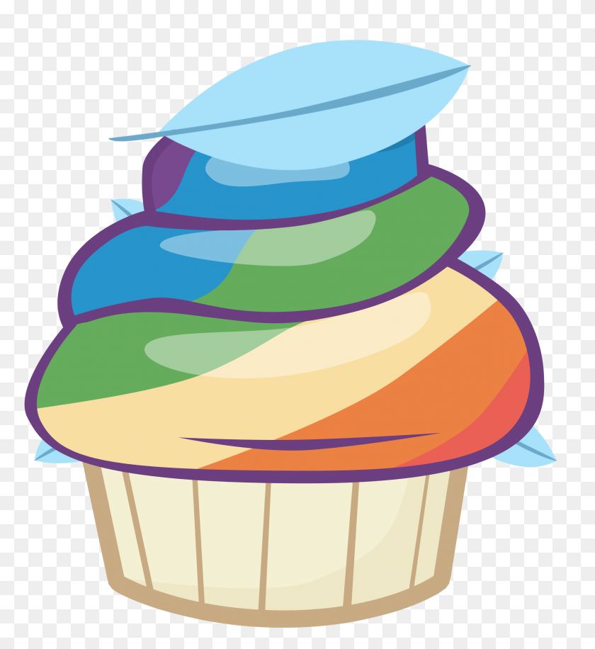2422x2661 Cupcake De Dibujos Animados Lindo Con Glaseado Rosa - Cute Cupcake Clipart