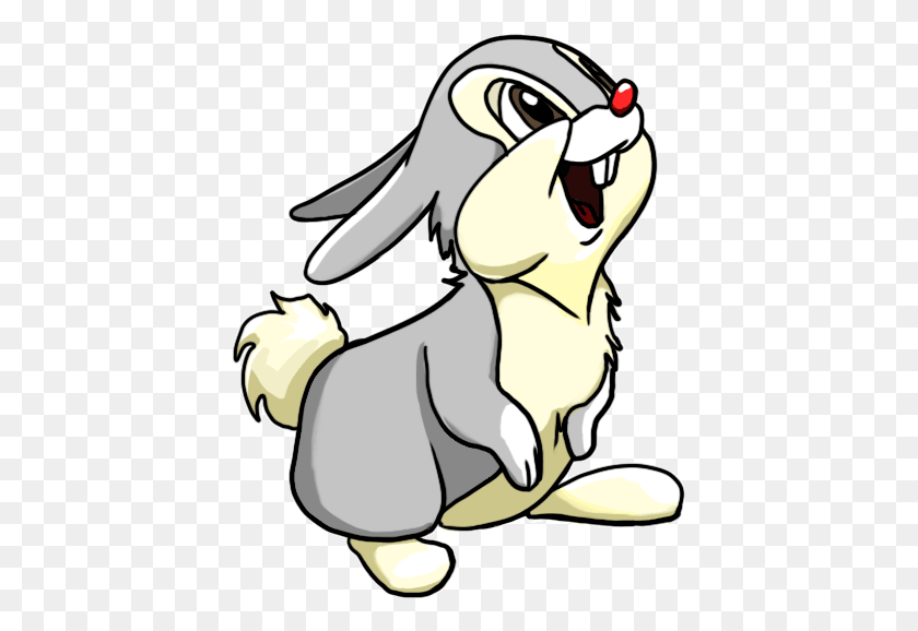 415x518 Cute Cartoon Hare How To Draw A Cartoon Rabbit Litle - Rabbit PNG
