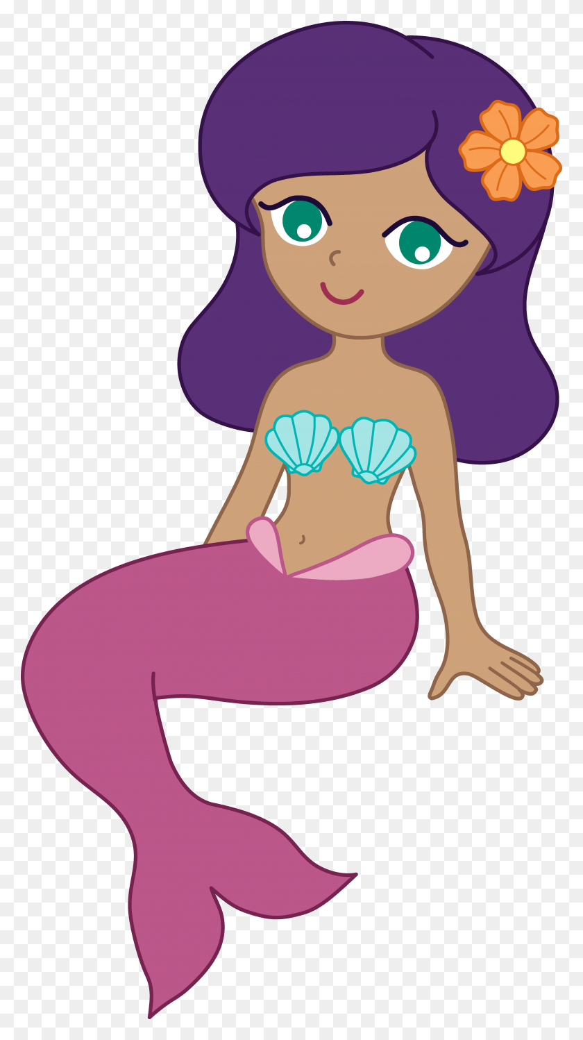 Cute Cartoon Mermaid Clipart - Mermaid Images Clip Art
