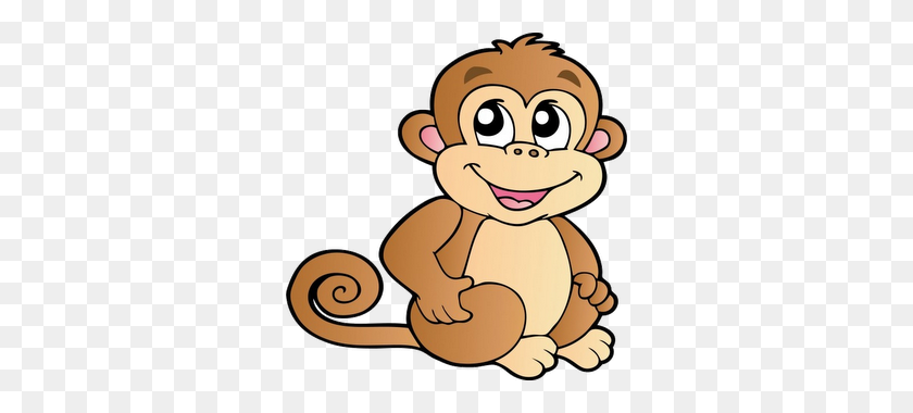 320x320 Cute Cartoon Monkeys Monkeys Cartoon Clipart Imágenes De Dibujos Animados - Snake Clipart Png