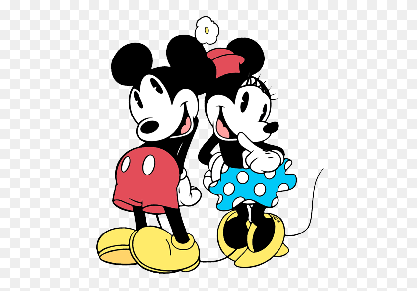 470x527 Cute Cartoon Wallpaper Hd Free Stitch Backgrounds Pixelstalk Net - Mickey Mouse And Friends Clipart