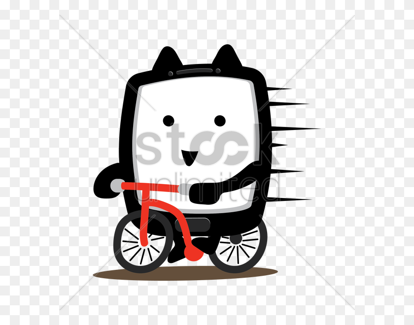 600x600 Cute Character Cycling Vector Image - Boy Riding Bike Clipart