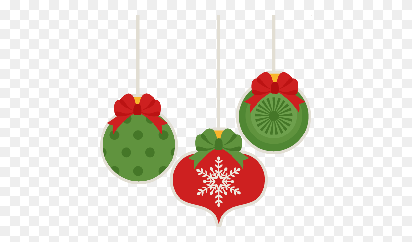 432x433 Коллекция Милых Рождественских Орнаментов - Причудливое Дерево Клипарт