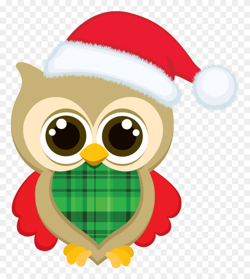 798x900 Cute Christmas Owl Clipart Clip Art Winter Owls Clip Art - Winter Bird Clipart