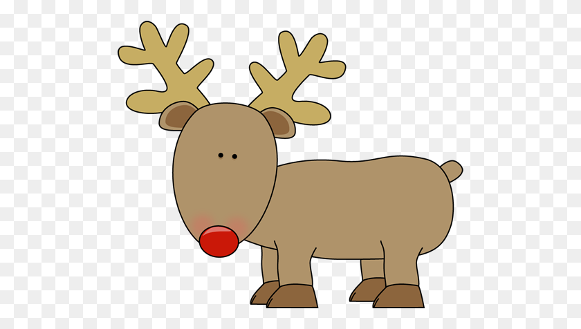 500x416 Cute Christmas Reindeer Clip Art Animalgals - Cute Christmas Clipart