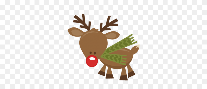 300x300 Симпатичные Рождественские Олени Клипарт Free Clipart - Rudolph Red Nosed Reindeer Clipart