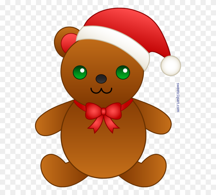 568x700 Cute Christmas Teddy Bear Clip Art - Fawn Clipart