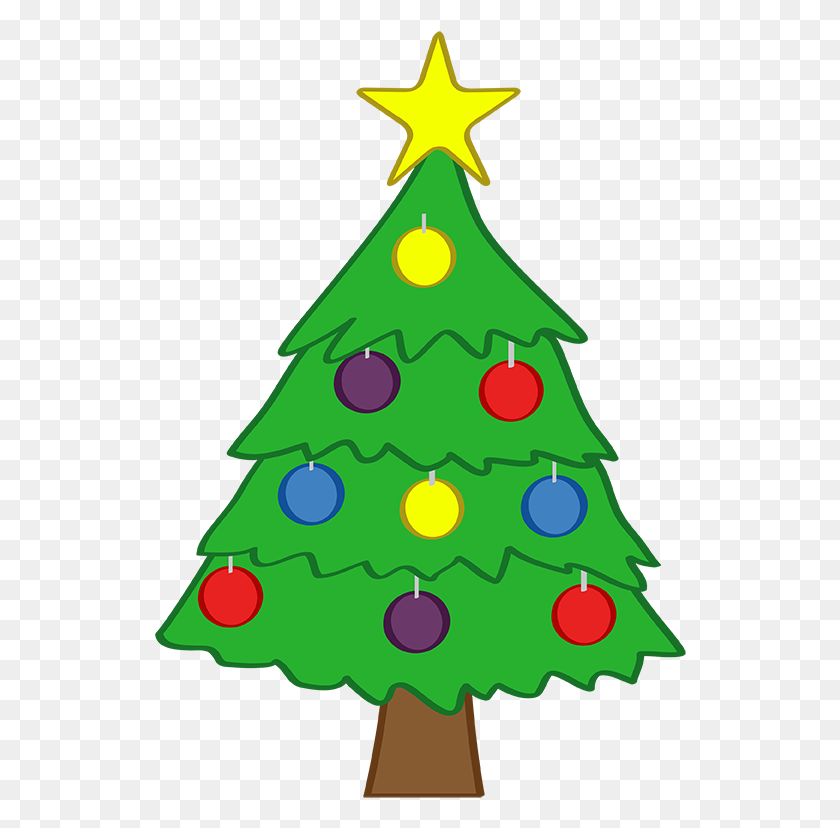 532x768 Cute Christmas Tree Clipart - Small Christmas Clipart