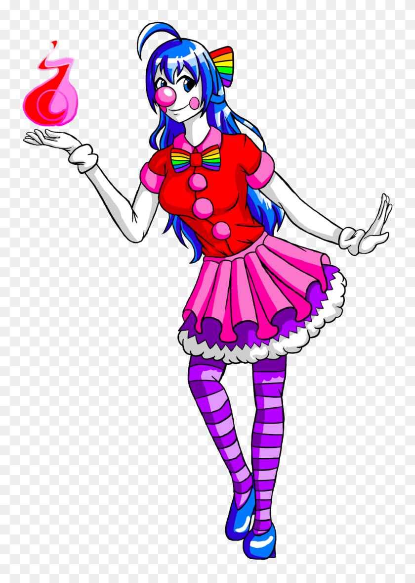 1024x1469 Cute Circus Clown Girl Clipart - Circus Clown Clipart