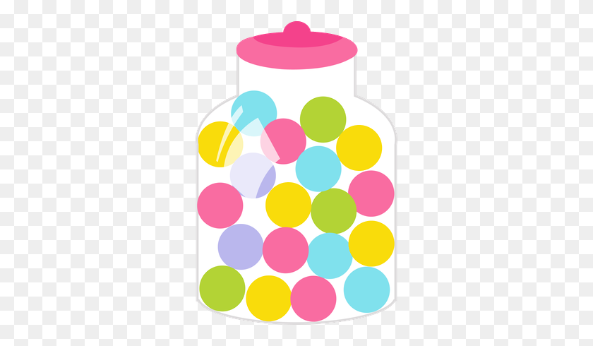 286x430 Cute Clipart Gumball Doces E Balas - Candy Jar Clipart