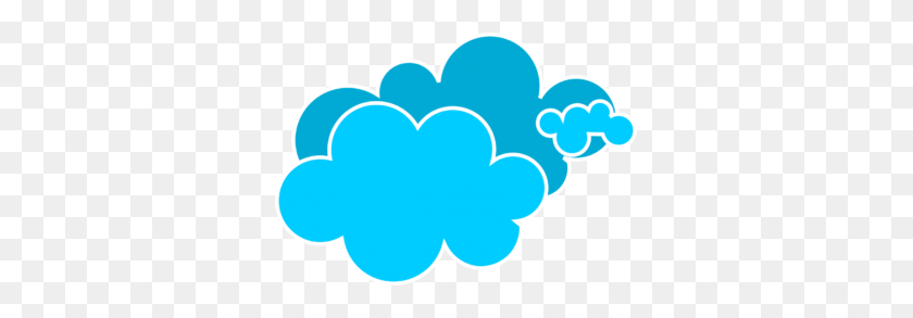 333x233 Cute Cloud Clipart - Rainbow With Clouds Clipart