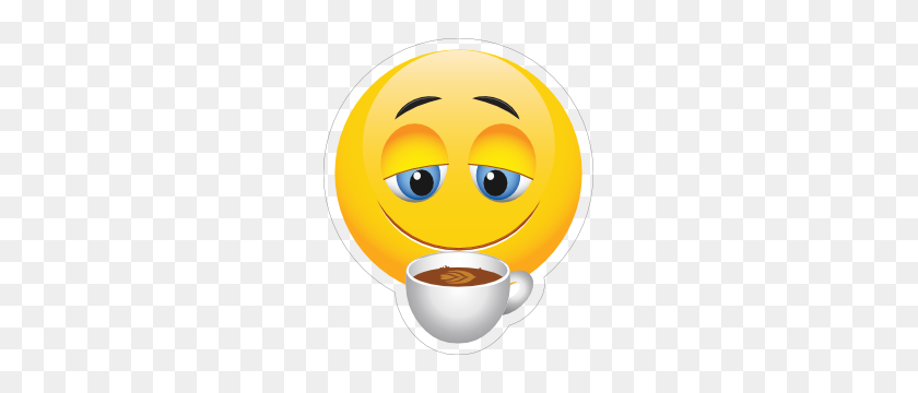 300x300 Cute Coffee Lover Emoji Sticker - Coffee Emoji PNG