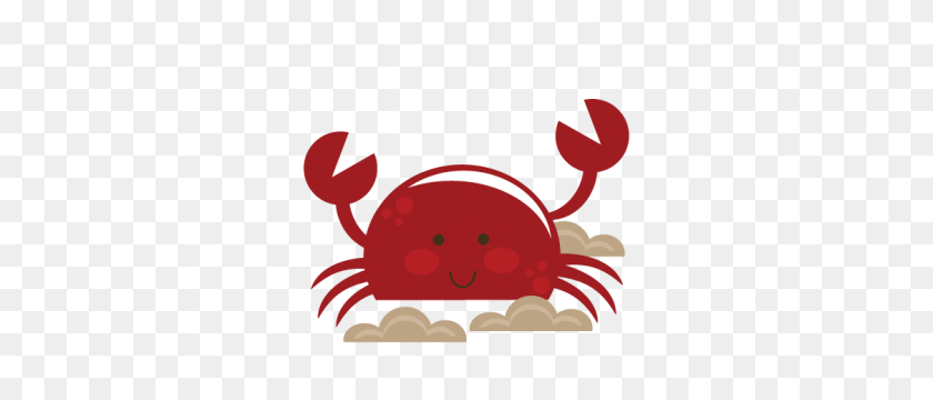 300x300 Cute Crab For Scrapbooking Crab - Shellfish Clipart